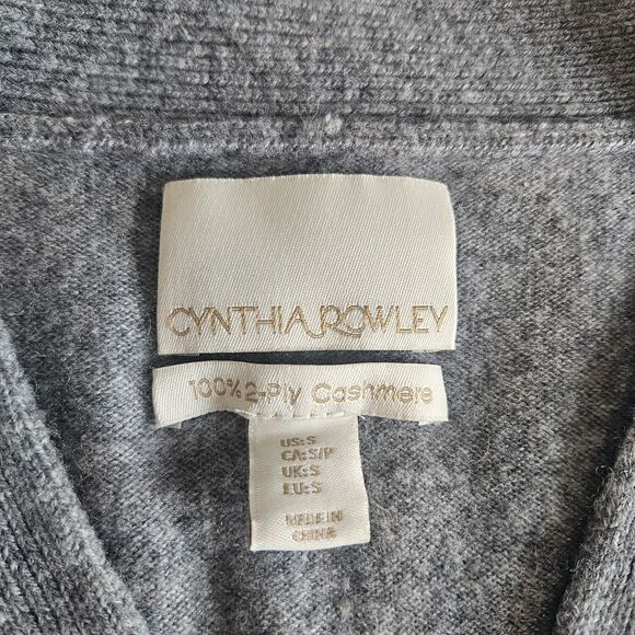 Cynthia Rowley Sz S Cashmere Pop Over 2-Ply Sweater Tunic Legnth Kangaroo Pocket - Picture 4 of 9